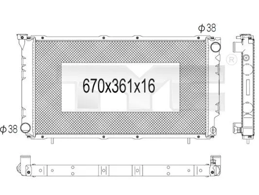 Handler.Part Radiator, engine cooling TYC 7341002 1