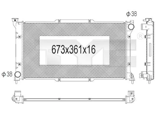 Handler.Part Radiator, engine cooling TYC 7341003 1