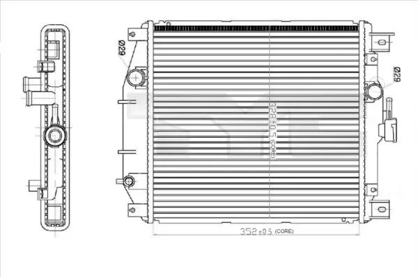 Handler.Part Radiator, engine cooling TYC 7350012 1