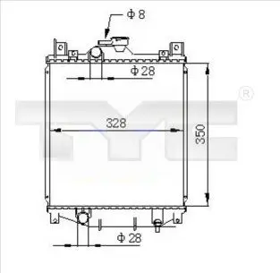 Handler.Part Radiator, engine cooling TYC 7350031 1