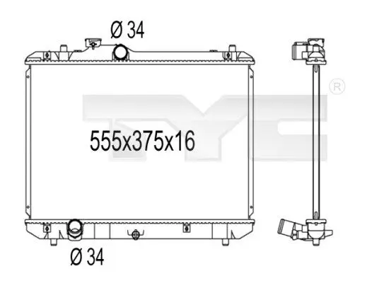 Handler.Part Radiator, engine cooling TYC 7351003 1