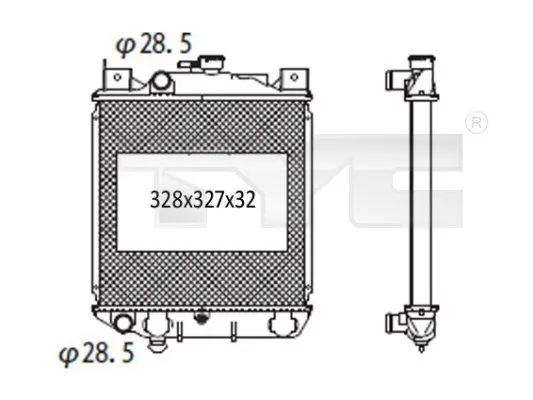 Handler.Part Radiator, engine cooling TYC 7351005 1