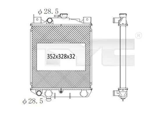 Handler.Part Radiator, engine cooling TYC 7351008 1