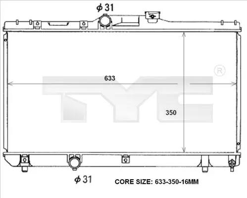 Handler.Part Radiator, engine cooling TYC 7360047 1