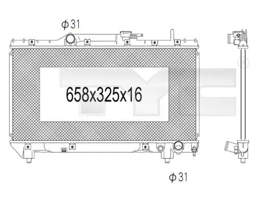 Handler.Part Radiator, engine cooling TYC 7361001 1