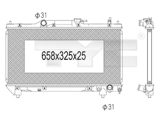 Handler.Part Radiator, engine cooling TYC 7361019 1