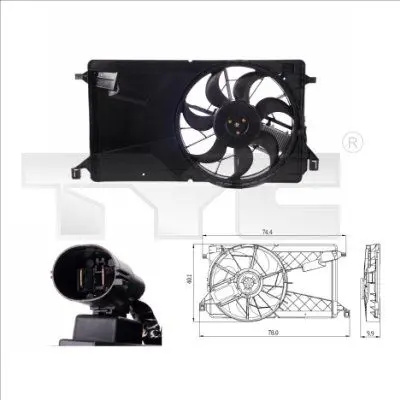 Handler.Part Fan, radiator TYC 8200001 1