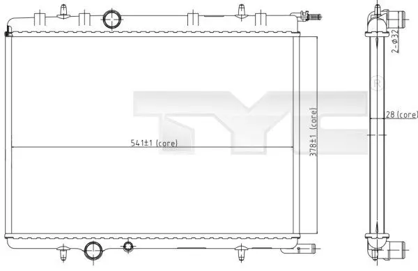 Handler.Part Radiator, engine cooling TYC 7050066 1