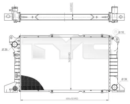 Handler.Part Radiator, engine cooling TYC 7100053 1