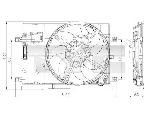 Handler.Part Fan, radiator TYC 8090018 1