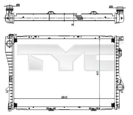 Handler.Part Radiator, engine cooling TYC 7030005 1