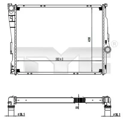 Handler.Part Radiator, engine cooling TYC 7030006 1