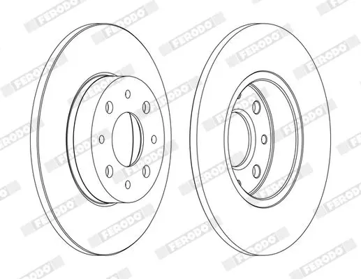 Handler.Part Brake disc FERODO DDF1741C 1