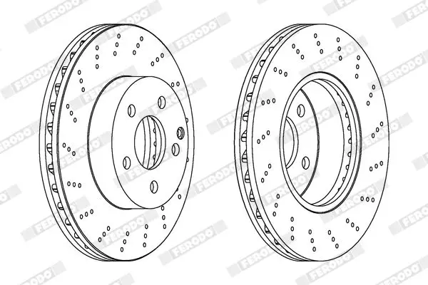 Handler.Part Brake disc FERODO DDF1693C 1