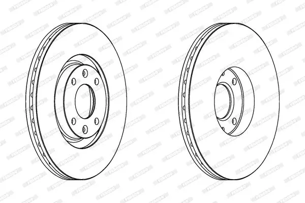 Handler.Part Brake disc FERODO DDF1442C 1