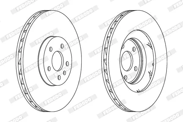 Handler.Part Brake disc FERODO DDF1665C1 2