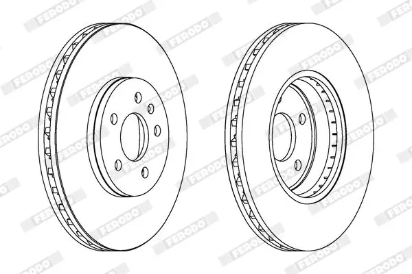 Handler.Part Brake disc FERODO DDF1664C 1