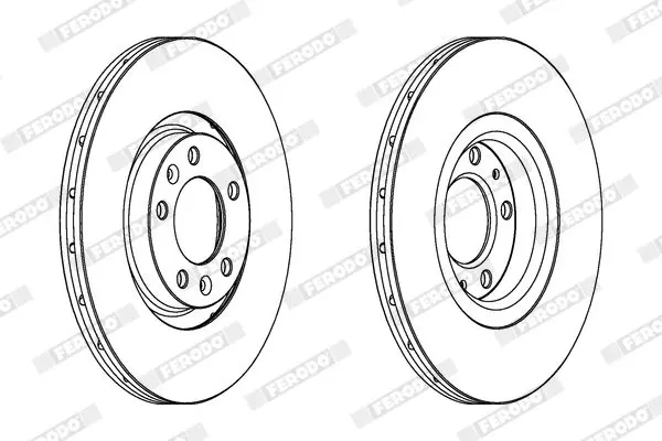 Handler.Part Brake disc FERODO DDF1652C 1