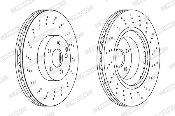 Handler.Part Brake disc FERODO DDF1639C1 2