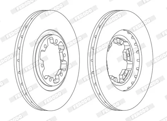 Handler.Part Brake disc FERODO DDF1626C 1