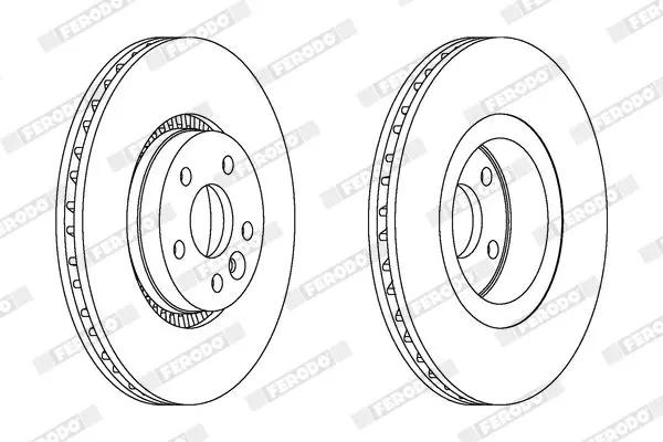 Handler.Part Brake disc FERODO DDF1607C1 2