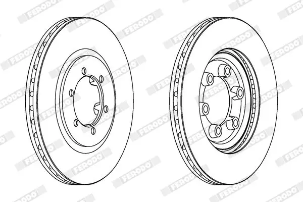 Handler.Part Brake disc FERODO DDF1605 1