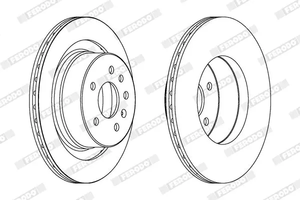 Handler.Part Brake disc FERODO DDF1604 1