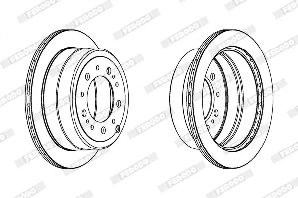 Handler.Part Brake disc FERODO DDF1597C1 1