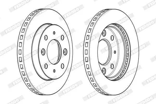 Handler.Part Brake disc FERODO DDF2255C 2