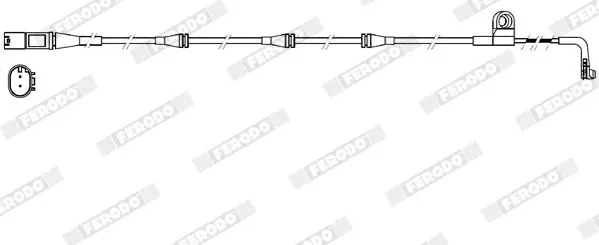 Handler.Part Warning contact, brake pad wear FERODO FWI317 3