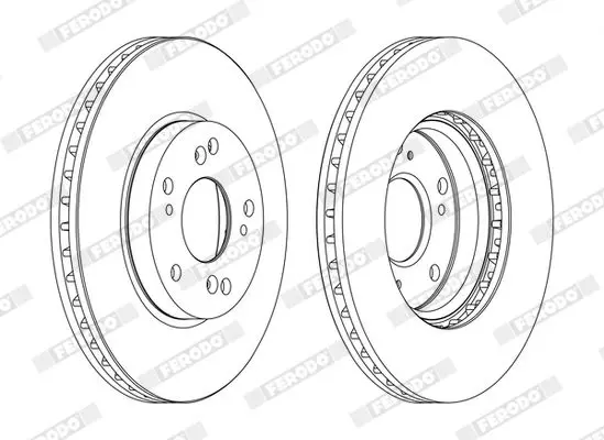 Handler.Part Brake disc FERODO DDF1557C 1