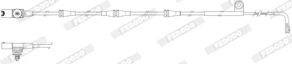 Handler.Part Warning contact, brake pad wear FERODO FWI298 3