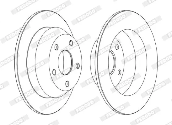 Handler.Part Brake disc FERODO DDF1553C 1