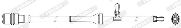 Handler.Part Warning contact, brake pad wear FERODO FWI255 2