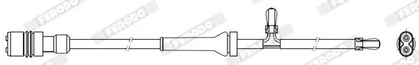 Handler.Part Warning contact, brake pad wear FERODO FWI255 1