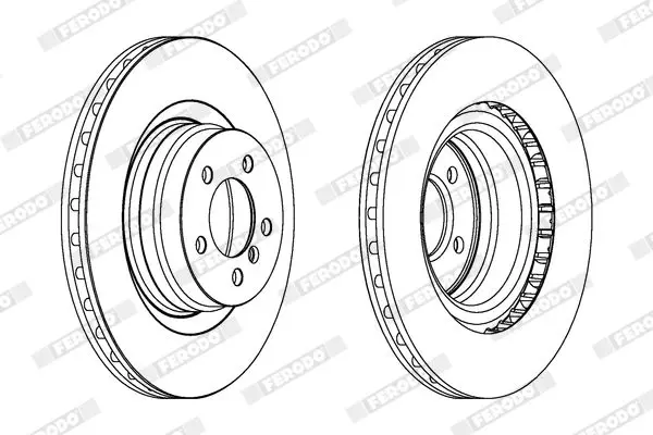 Handler.Part Brake disc FERODO DDF1435C1 1