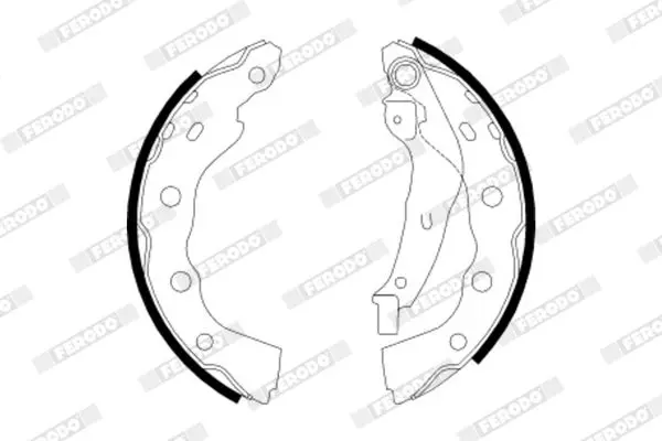 Handler.Part Brake shoe set FERODO FSB616 2