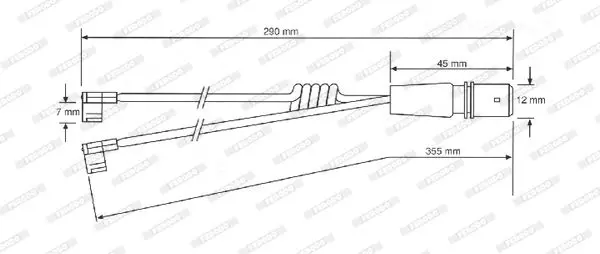 Handler.Part Warning contact, brake pad wear FERODO FAI117 2