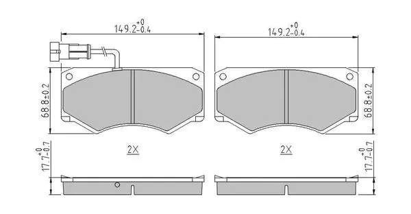 Handler.Part Brake pad set, disc brake FERODO FVR1351 1