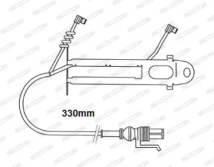 Handler.Part Warning contact, brake pad wear FERODO FAI152 2