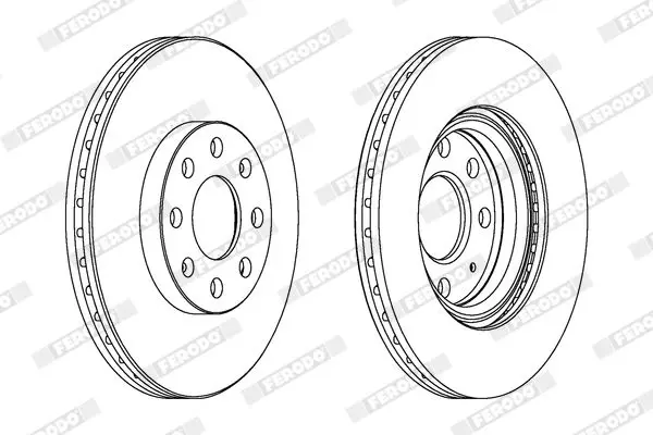 Handler.Part Brake disc FERODO DDF1304C 2