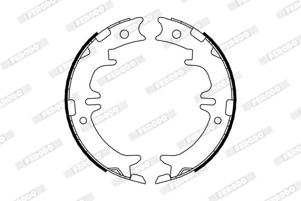 Handler.Part Brake shoe set, parking brake FERODO FSB674 2