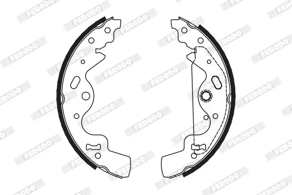 Handler.Part Brake shoe set, parking brake FERODO FSB651 2