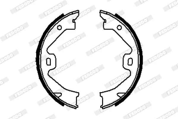 Handler.Part Brake shoe set, parking brake FERODO FSB633 2