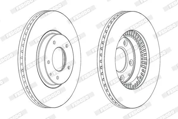 Handler.Part Brake disc FERODO DDF2262C 2