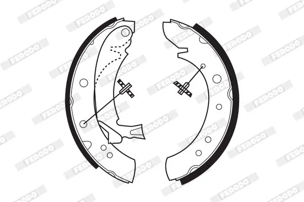 Handler.Part Brake shoe set FERODO FSB513 2