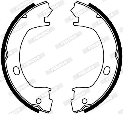 Handler.Part Brake shoe set, parking brake FERODO FSB4073 2