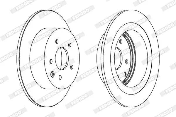 Handler.Part Brake disc FERODO DDF1590C 1