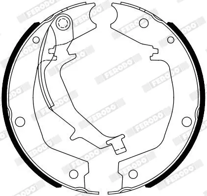 Handler.Part Brake shoe set, parking brake FERODO FSB4102 2