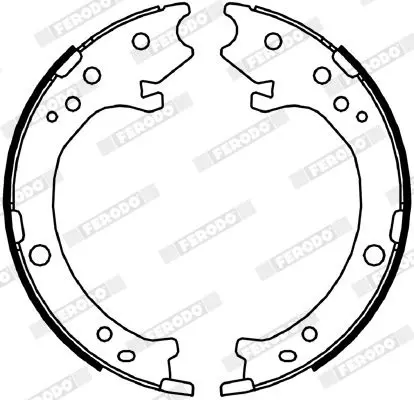 Handler.Part Brake shoe set, parking brake FERODO FSB4043 2